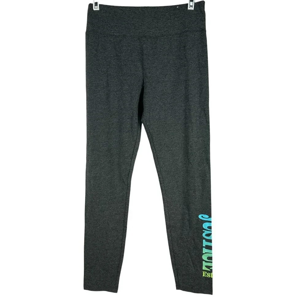 Justice Girls XL Gray Leggings With Colorful Print